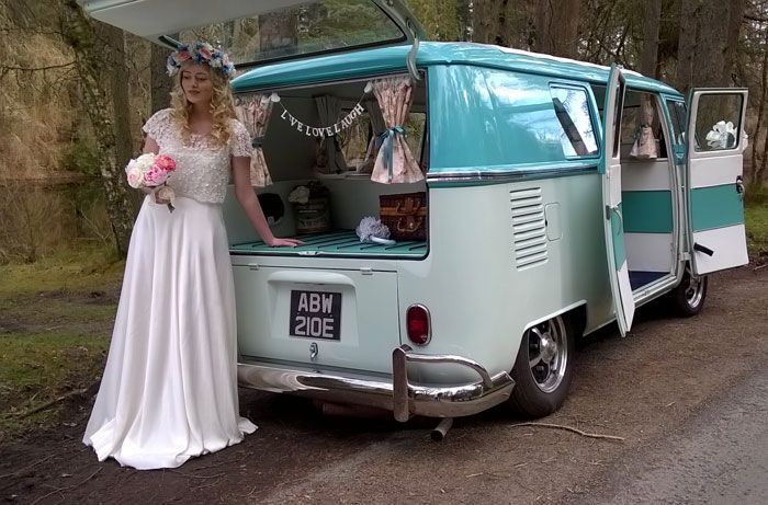 VW Campervan wedding hire in North Wales