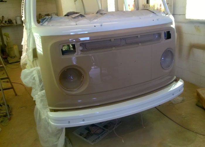 VW Campervan bodywork after restoration