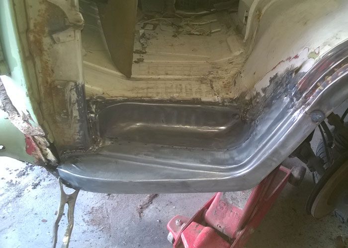 VW Campervan panel after restoration
