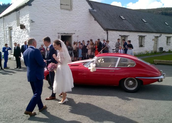 Jaguar E-Type hired for North Wales wedding